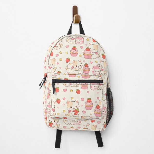 Item preview, Strawberry Kitten Bakery Kawaii Pattern Wow designed and sold by Soft Berry Studio.