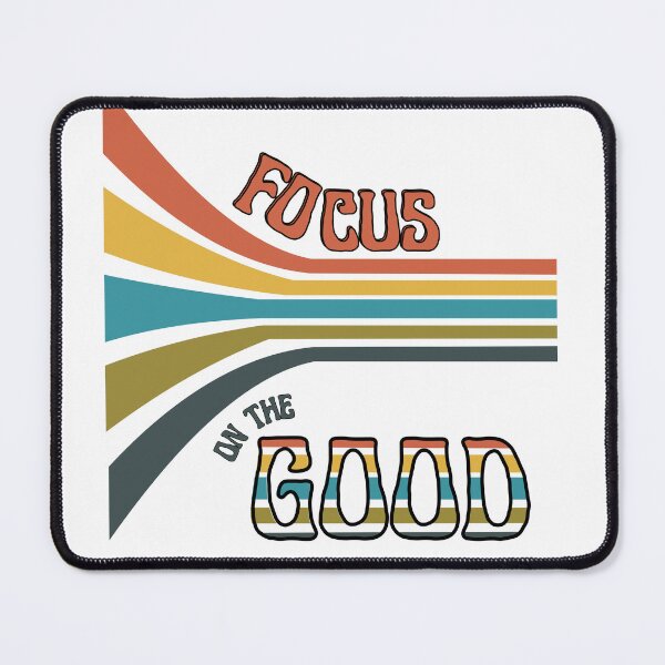 Item preview, Focus on the Good Retro Stripes Positive Vibes designed and sold by LAJdesigns.