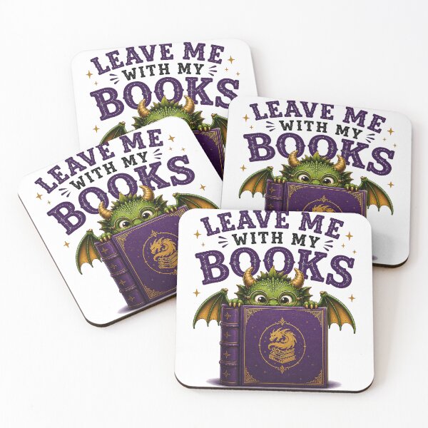 Item preview, Leave Me With My Books – Cute Fantasy Dragon Book Lover Design designed and sold by Digital Culture Studio.