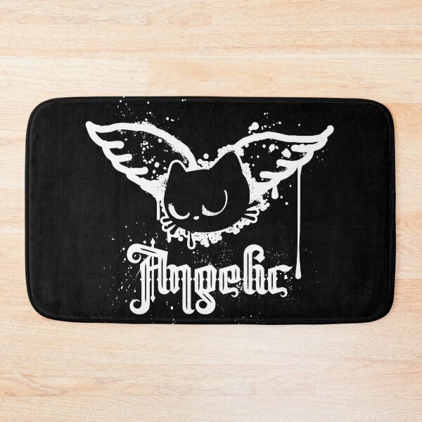 Item preview, Angelic black cat anarchist spray paint graffiti designed and sold by InkRiot Studios.