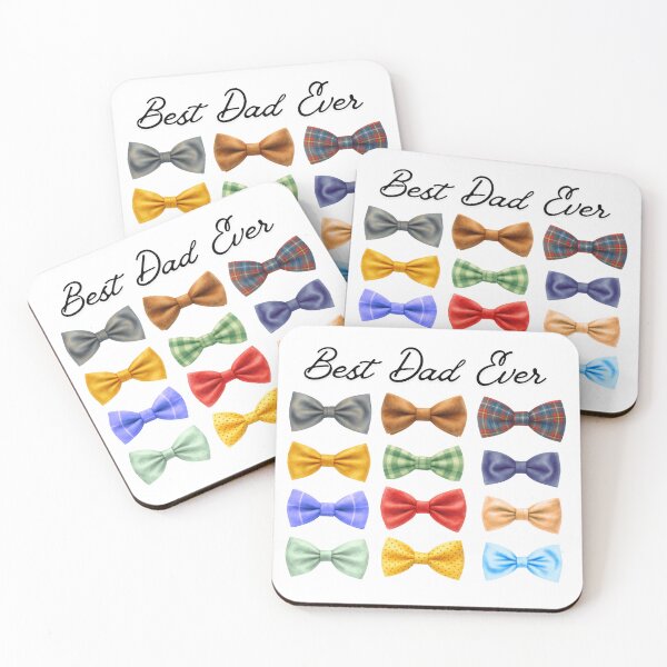 Item preview, Cute Best Dad Ever Bow Ties Design designed and sold by shaescreations1.