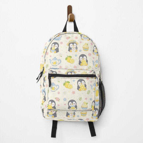 Item preview, Penguin Lemon Tea Kawaii Pattern designed and sold by Soft Berry Studio.