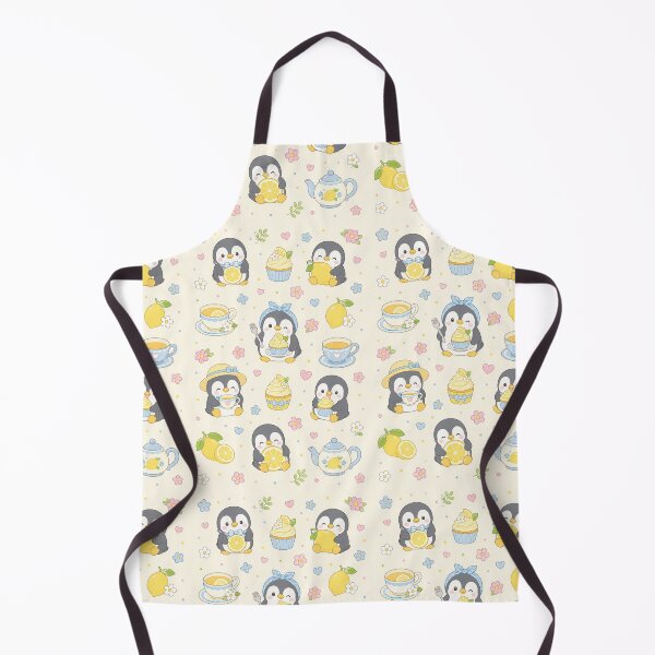 Item preview, Penguin Lemon Tea Kawaii Pattern designed and sold by Soft Berry Studio.
