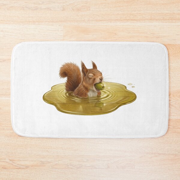 Item preview, Funny Squirrel Swimming in Olive Oil Cute Whimsical Animal designed and sold by Fatomfatom.