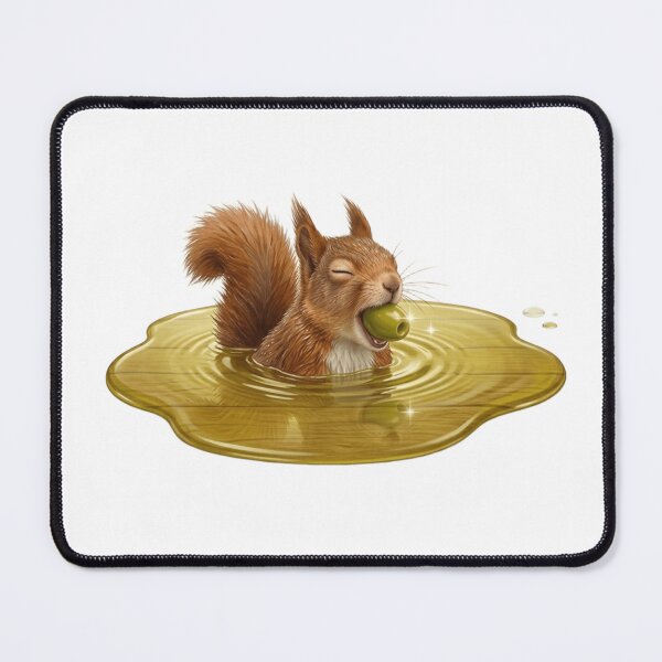 Item preview, Funny Squirrel Swimming in Olive Oil Cute Whimsical Animal designed and sold by Fatomfatom.