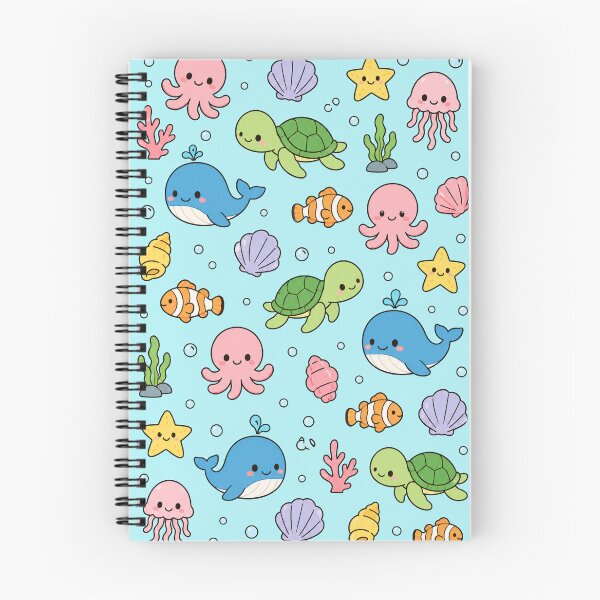Item preview, Cute Ocean Friends Kawaii Pattern designed and sold by Soft Berry Studio.