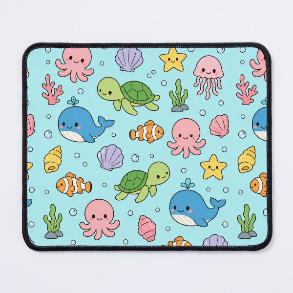 Item preview, Cute Ocean Friends Kawaii Pattern designed and sold by Soft Berry Studio.