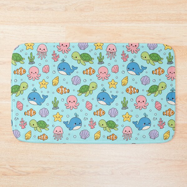 Item preview, Cute Ocean Friends Kawaii Pattern designed and sold by Soft Berry Studio.