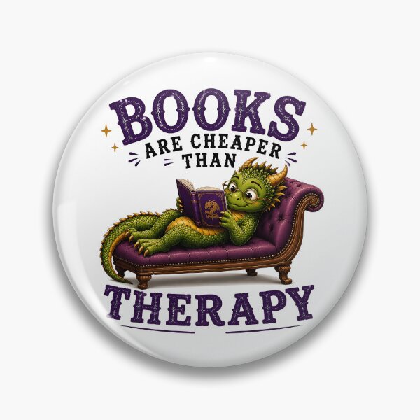 Item preview, Books Are Cheaper Than Therapy – Cute Reading Dragon Fantasy Book Lover Design designed and sold by Digital Culture Studio.