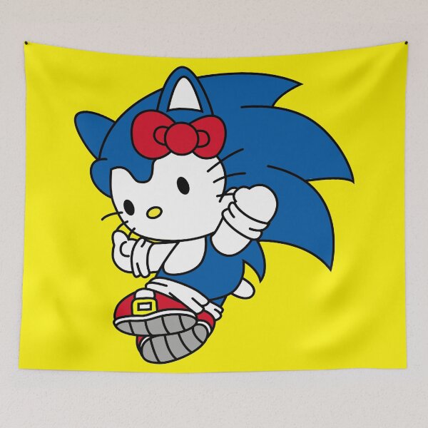 Item preview, Hello kitty in a blue hedgehog suit designed and sold by Renlexd.