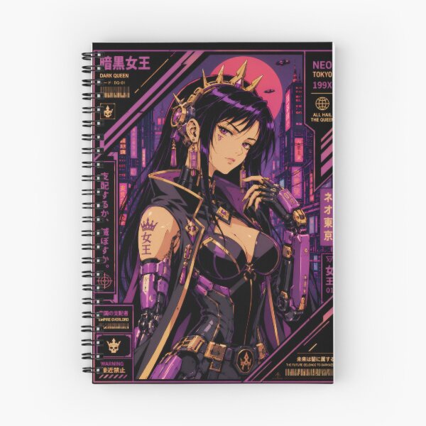 Item preview, Cyberpunk Dark Queen - Retro Anime Empress designed and sold by Apocalyptic Art Studio.
