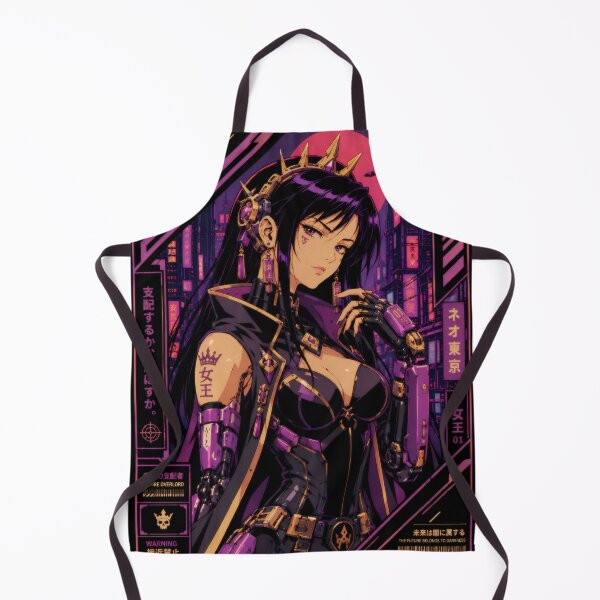 Item preview, Cyberpunk Dark Queen - Retro Anime Empress designed and sold by Apocalyptic Art Studio.