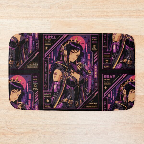 Item preview, Cyberpunk Dark Queen - Retro Anime Empress designed and sold by Apocalyptic Art Studio.