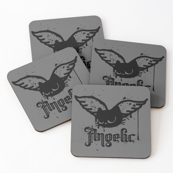 Item preview, Angelic black cat anarchist black spray paint designed and sold by InkRiot Studios.