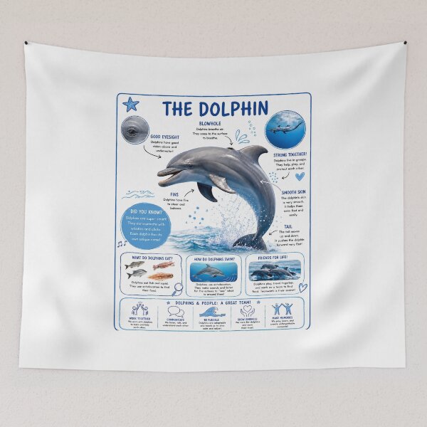 Item preview, Educational Dolphin Anatomy Poster designed and sold by AzalaiBubbles.