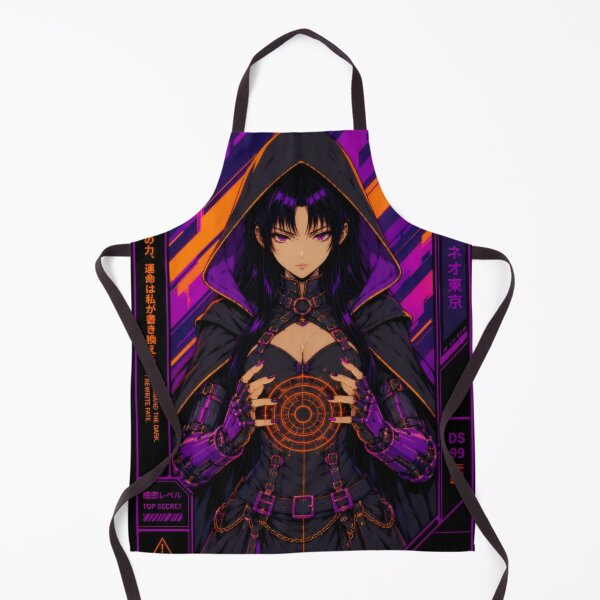 Item preview, Cyberpunk Dark Sorceress - Retro Anime Witch designed and sold by Apocalyptic Art Studio.