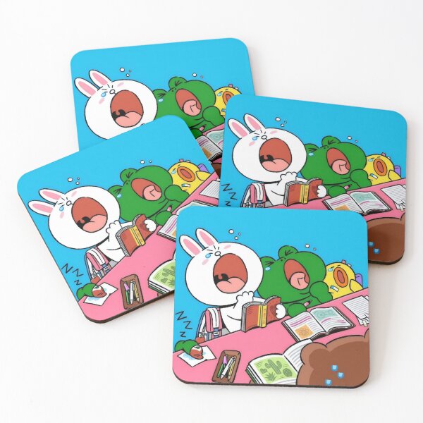 Item preview, Sally, Brown, Cony and Leonard Friends / Sleepy Cartoon Friends - Bored at School Study Club designed and sold by Billy Morfo™.