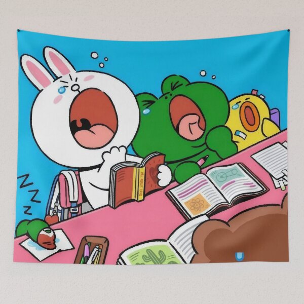 Item preview, Sally, Brown, Cony and Leonard Friends / Sleepy Cartoon Friends - Bored at School Study Club designed and sold by William Cano.