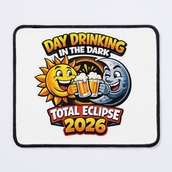 Item preview, Day Drinking In The Dark Funny Solar Eclipse 2026 designed and sold by Print Loft.