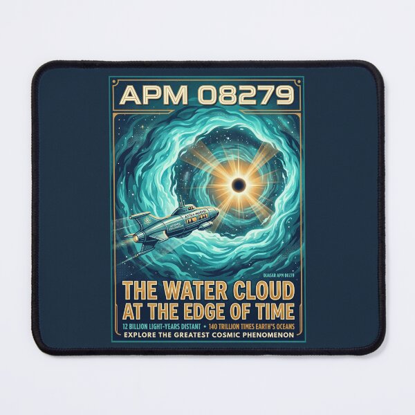 Item preview, Quasar APM 08279 Retro NASA Travel Poster Cosmic Ocean designed and sold by RetroRewind Studio.
