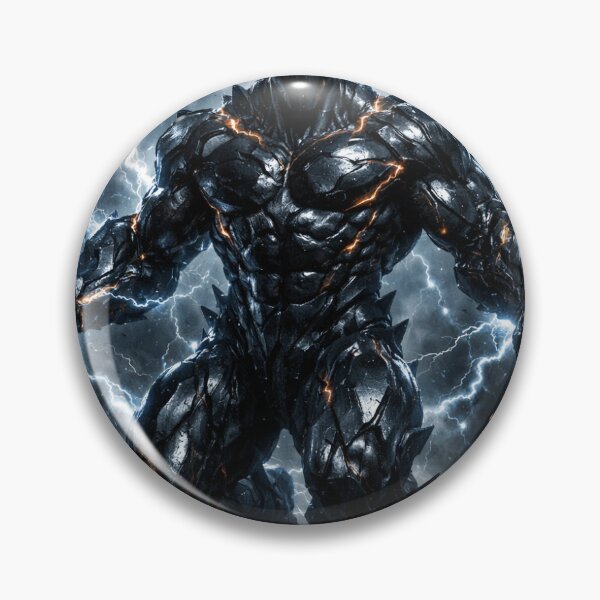 Item preview, Dark Muscly Lightning Warrior designed and sold by ThatUnknownOre.