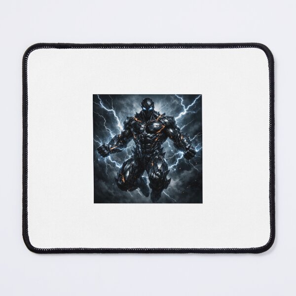 Item preview, Dark Muscly Lightning Warrior designed and sold by ThatUnknownOre.