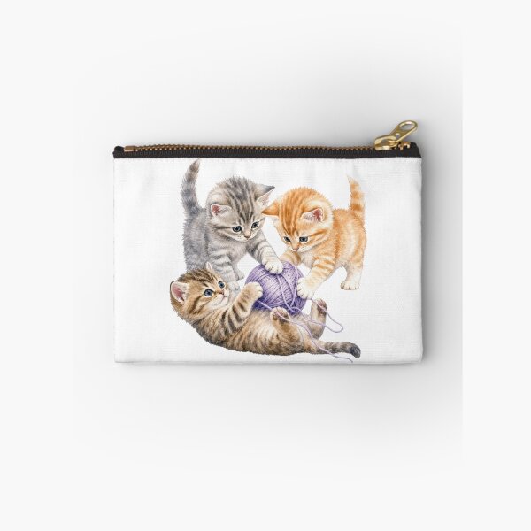 Item preview, Cute Kittens Playing with Yarn Watercolor - Watercolor Nursery Art designed and sold by PAPIRO SIGLO XXI.