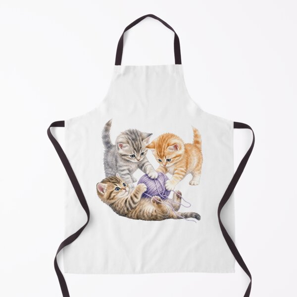 Item preview, Cute Kittens Playing with Yarn Watercolor - Watercolor Nursery Art designed and sold by PAPIRO SIGLO XXI.