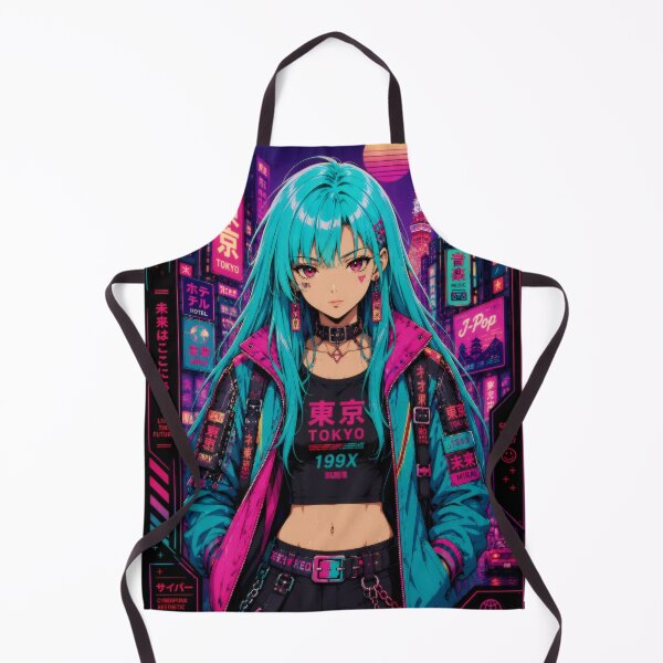 Item preview, Cyberpunk Aesthetic Girl - Retro Tokyo Anime designed and sold by Apocalyptic Art Studio.