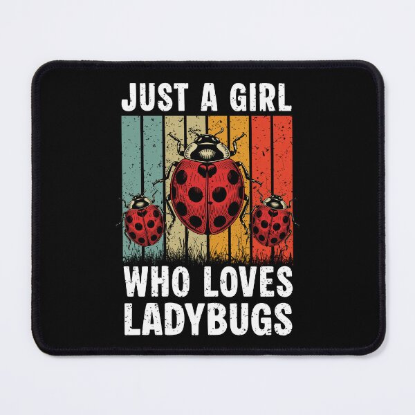 Item preview, Just A Girl Who Loves Ladybugs Cute Insect Retro Sunset Graphic designed and sold by Dmetalx Art Apparel.