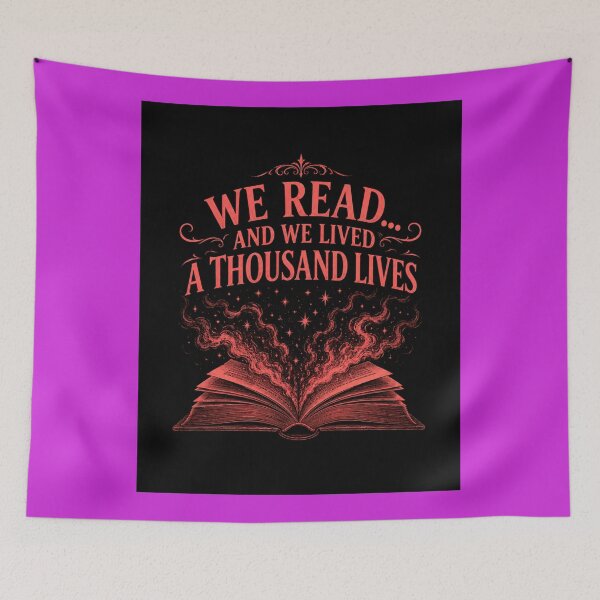 Item preview, WE READ... AND WE LIVED A THOUSAND LIVES designed and sold by KINSPIREWOLFBAT.