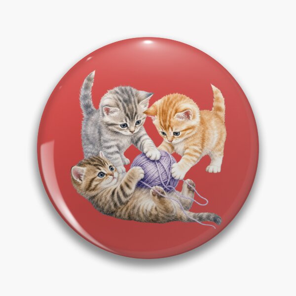 Item preview, Cute Kittens Playing with Yarn Watercolor - Watercolor Nursery Art designed and sold by PAPIRO SIGLO XXI.