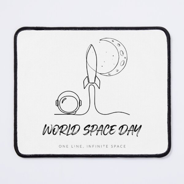Item preview, World Space Day — One Line Infinite Space Minimalist Astronaut Rocket T-Shirt V2 designed and sold by DarylWelsh2024.