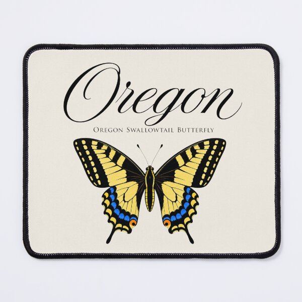 Item preview, Oregon Swallowtail Butterfly Retro State Poster designed and sold by The-Drip-Studio.