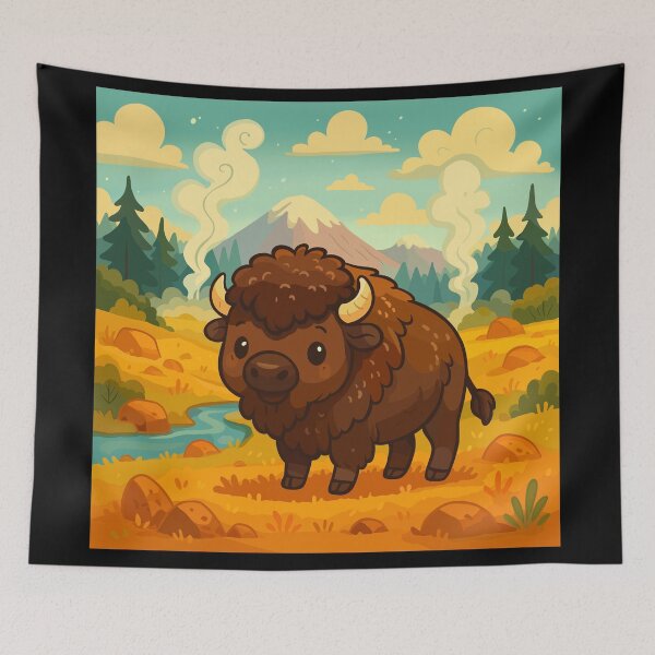 Item preview, Buffalo in Yellowstone National Park designed and sold by Ghost on Toast.