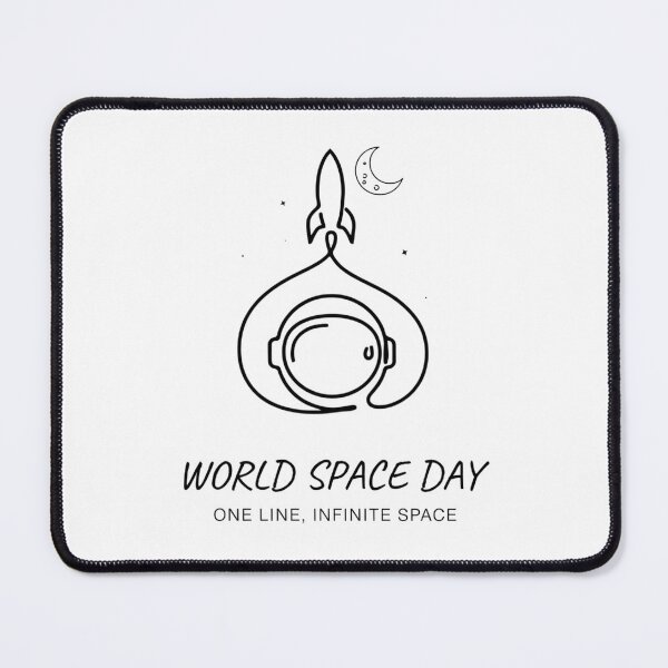 Item preview, World Space Day — One Line Infinite Space Minimalist Astronaut Rocket T-Shirt V3 designed and sold by DarylWelsh2024.