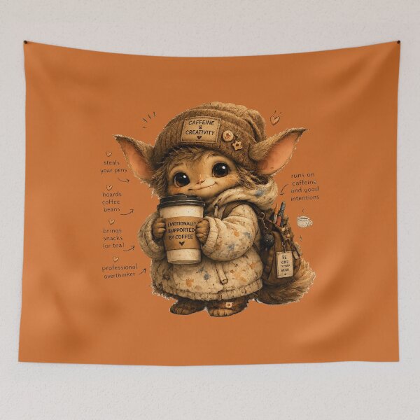 Item preview, Coffee Creative Gremlin designed and sold by SecretSquirrellDesigns.