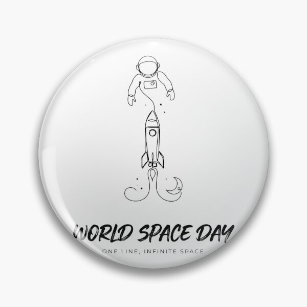 Item preview, World Space Day — One Line Infinite Space Minimalist Astronaut Rocket T-Shirt V4 designed and sold by DarylWelsh2024.