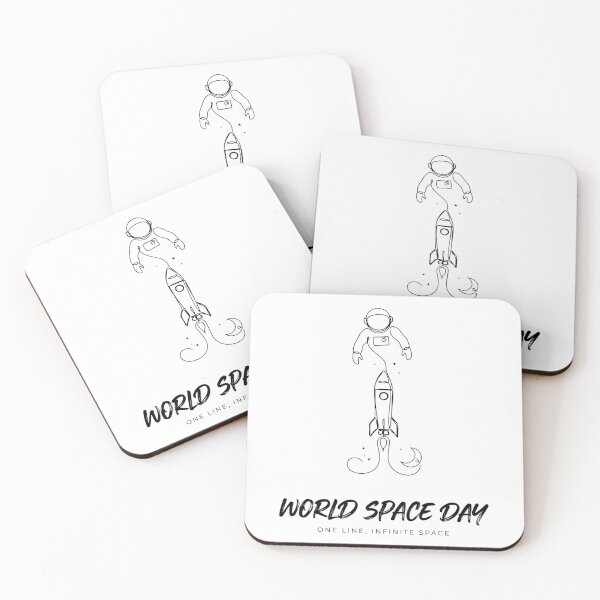 Item preview, World Space Day — One Line Infinite Space Minimalist Astronaut Rocket T-Shirt V4 designed and sold by DarylWelsh2024.