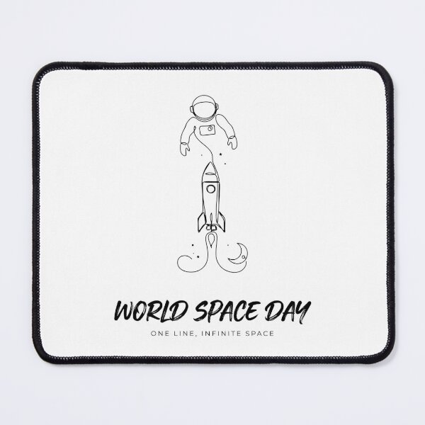 Item preview, World Space Day — One Line Infinite Space Minimalist Astronaut Rocket T-Shirt V4 designed and sold by DarylWelsh2024.