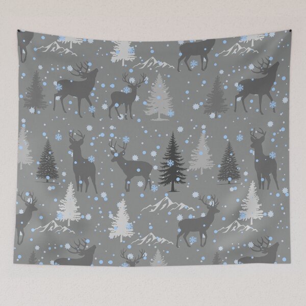 Item preview, Christmas woodland scene with deer designed and sold by BritishDelights.