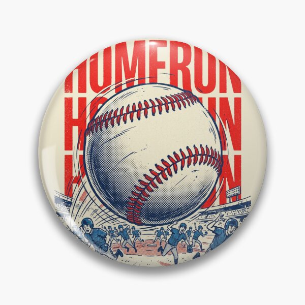 Item preview, Retro Pop Art Baseball Stitches Homerun designed and sold by DuckOddity.