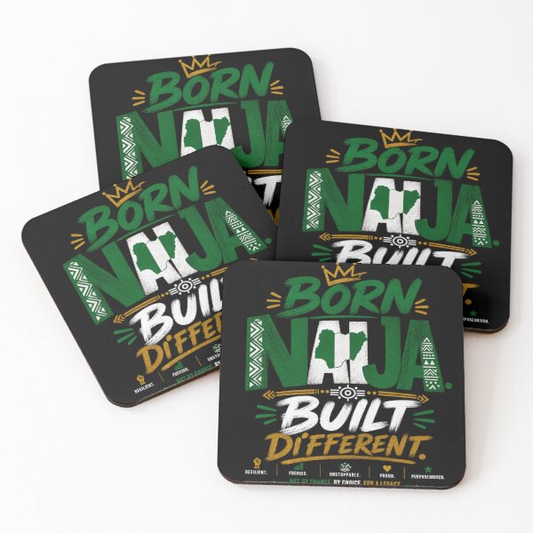 Item preview, Born Naija Built Different – Diaspora Pride Tee designed and sold by wordeepod.