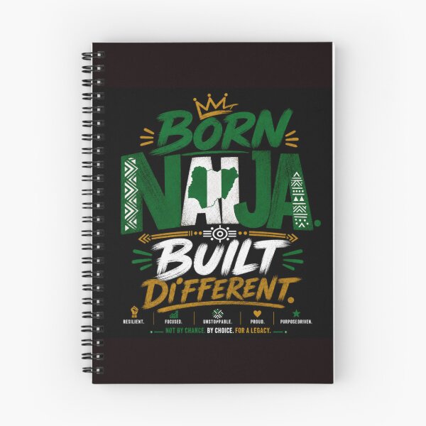 Item preview, Born Naija Built Different – Diaspora Pride Tee designed and sold by wordeepod.