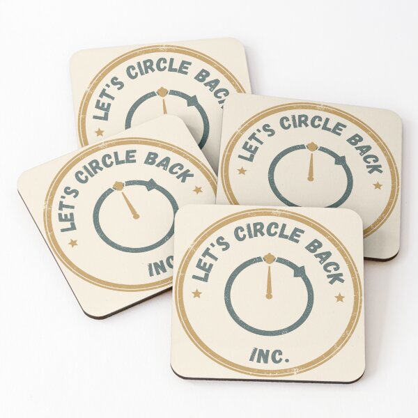 Item preview, Let's Circle Back Inc Vintage Badge Funny Work Sticker designed and sold by RedRubyBubble.