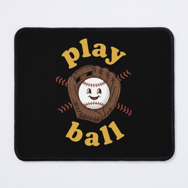 Item preview, Retro Flat Cute Baseball Stitches Play Ball designed and sold by DuckOddity.