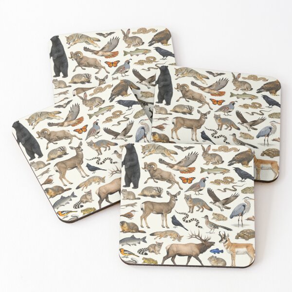 Item preview, Animals of Nevada Retro Style Identification Chart designed and sold by kakarikihill.
