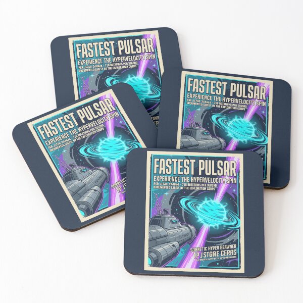 Item preview, Fastest Pulsar Retro NASA Travel Poster Hypervelocity designed and sold by RetroRewind Studio.