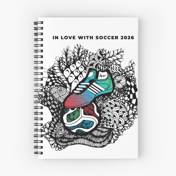 Item preview, In Love With Soccer 2026 - Zentangle Football Boot designed and sold by AzatArtShop.