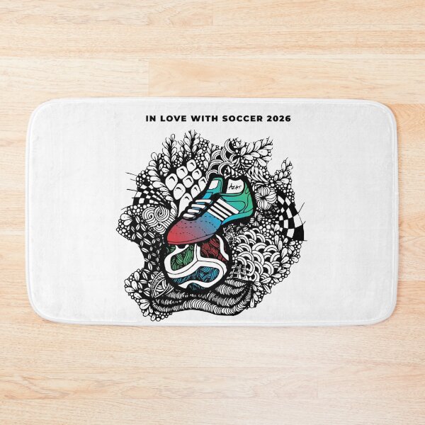 Item preview, In Love With Soccer 2026 - Zentangle Football Boot designed and sold by AzatArtShop.